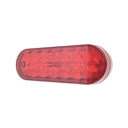 Optronics 12-Led 6in. Red Grommet Mount Stop/Turn/Tail Light STL572RB